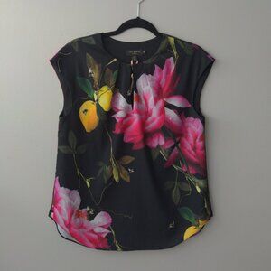Ted Baker floral keyhole top